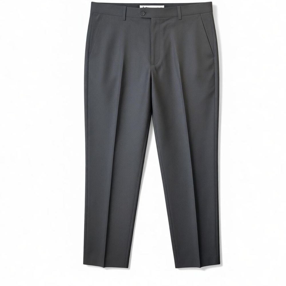 Renoir Men's Non-Pleat Trousers - Grey 36x32